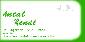 antal mendl business card